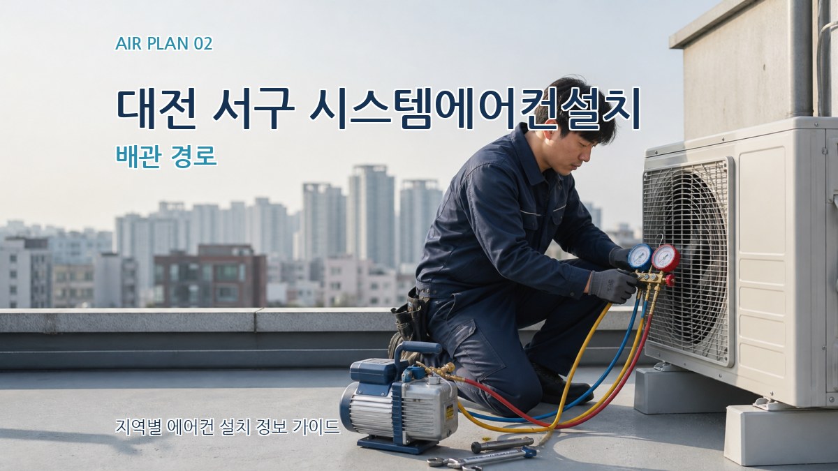 대전 서구 시스템에어컨설치 배관 경로