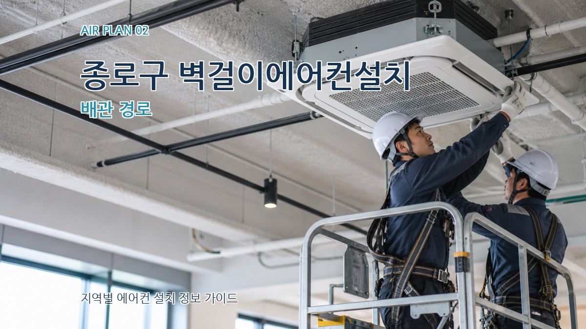 종로구 벽걸이에어컨설치 배관 경로