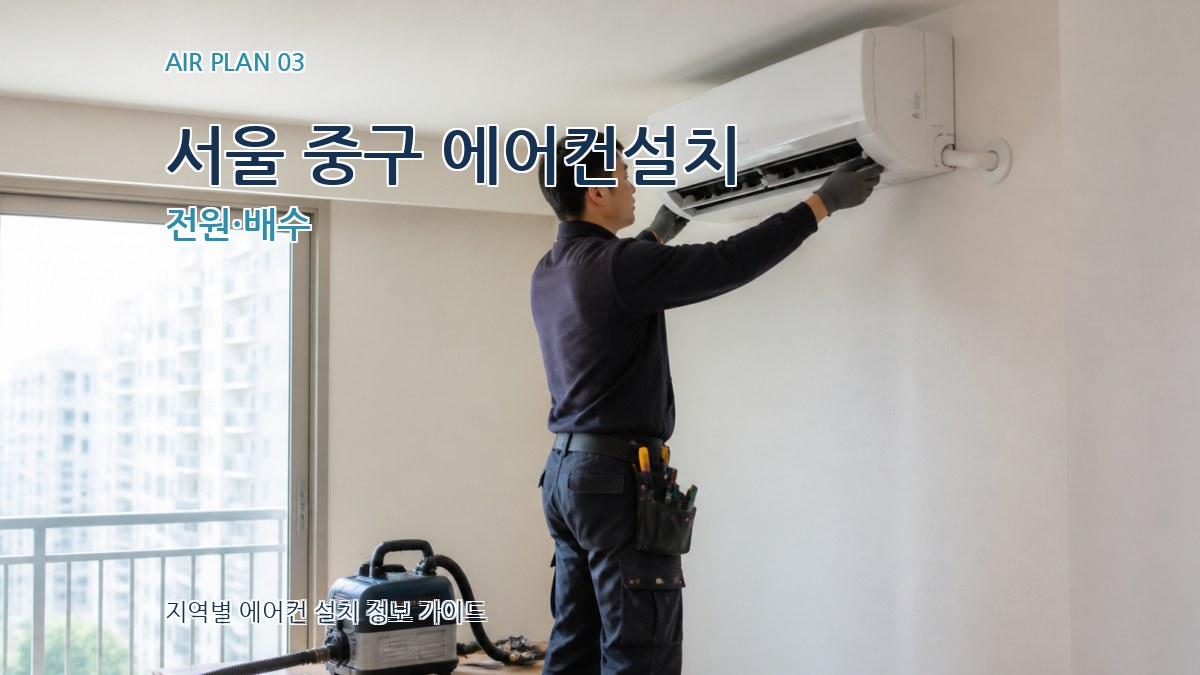 서울 중구 에어컨설치 전원·배수