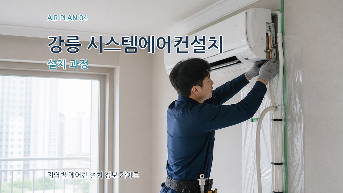 강릉 시스템에어컨설치 설치 과정
