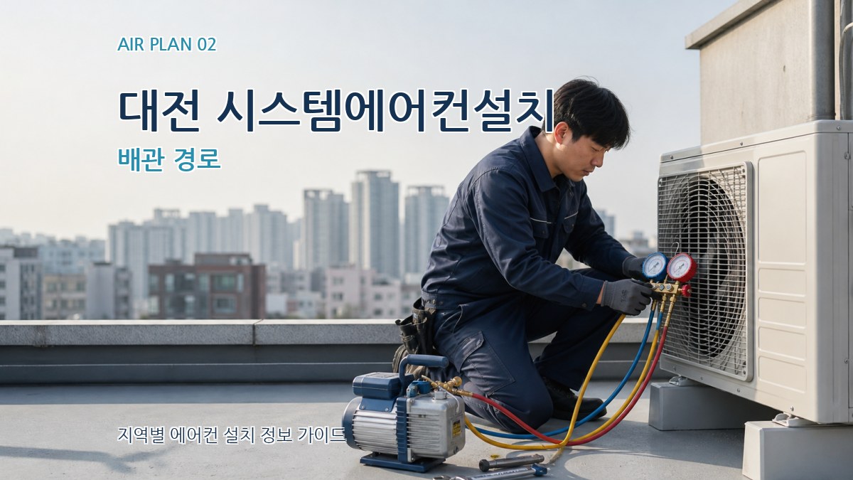 대전 시스템에어컨설치 배관 경로