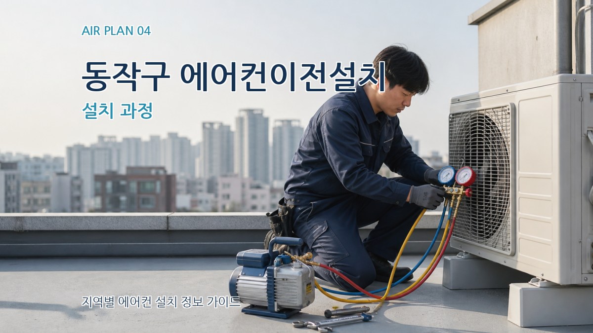 동작구 에어컨이전설치 설치 과정
