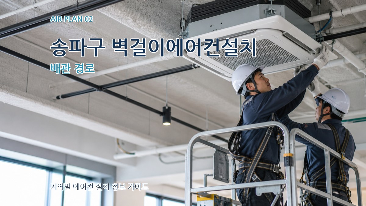 송파구 벽걸이에어컨설치 배관 경로