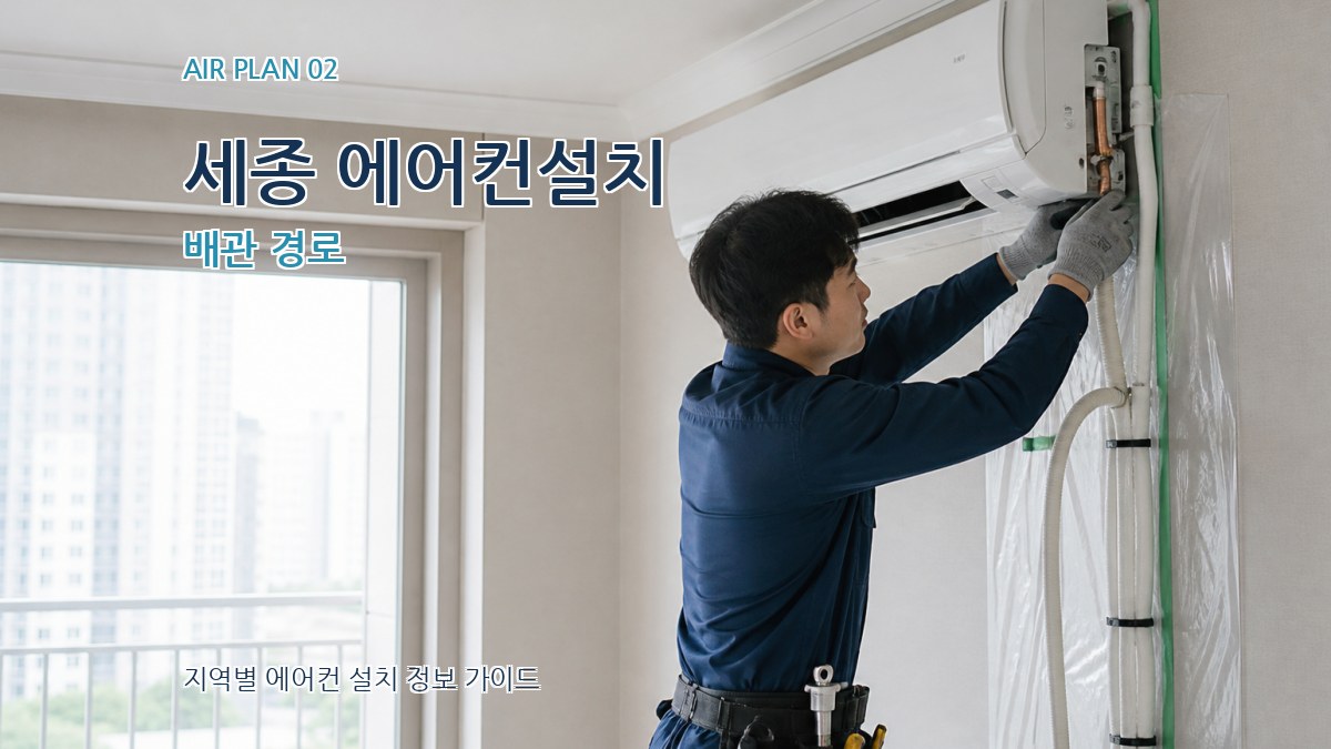 세종 에어컨설치 배관 경로
