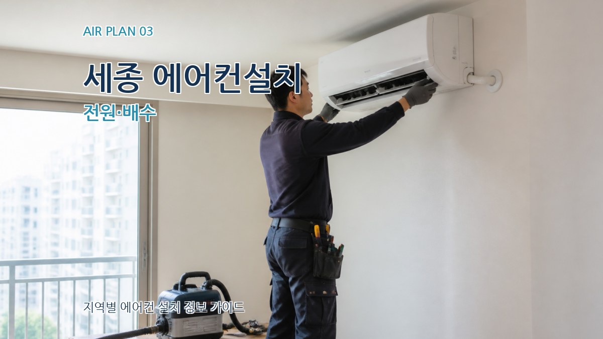 세종 에어컨설치 전원·배수
