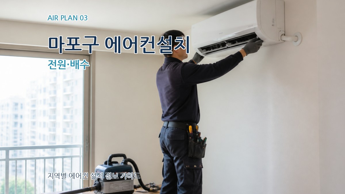 마포구 에어컨설치 전원·배수
