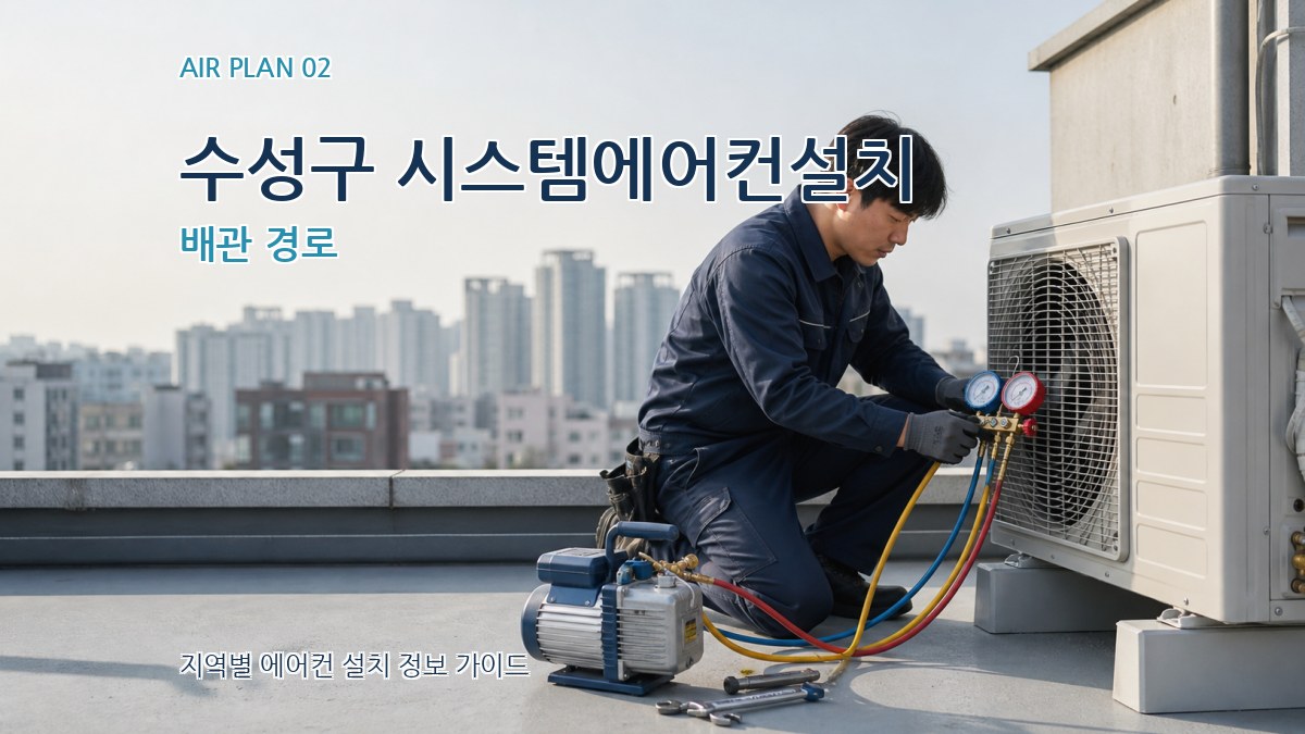 수성구 시스템에어컨설치 배관 경로