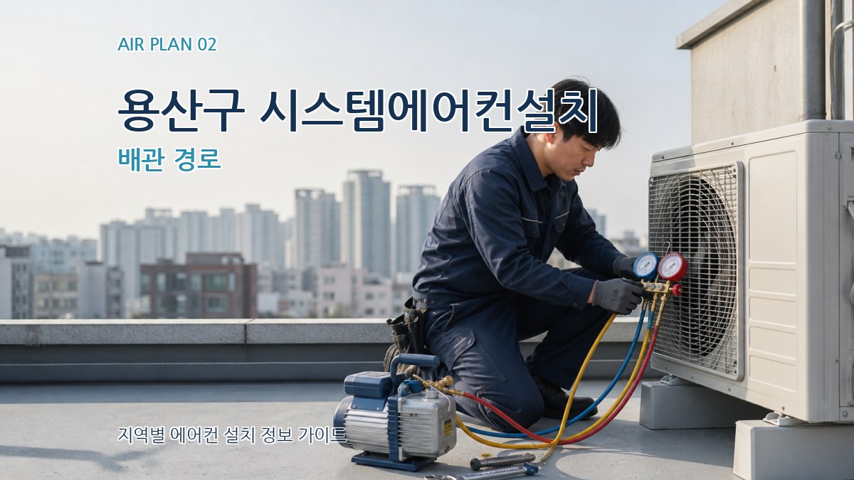 용산구 시스템에어컨설치 배관 경로