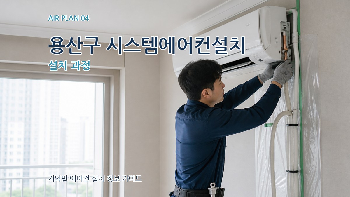용산구 시스템에어컨설치 설치 과정