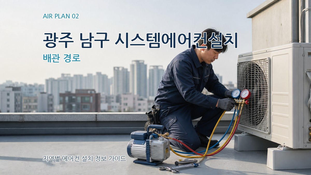 광주 남구 시스템에어컨설치 배관 경로