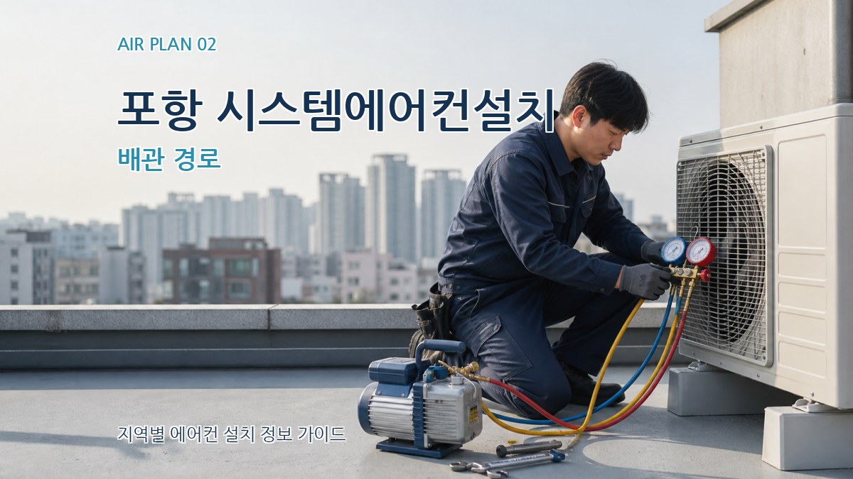 포항 시스템에어컨설치 배관 경로
