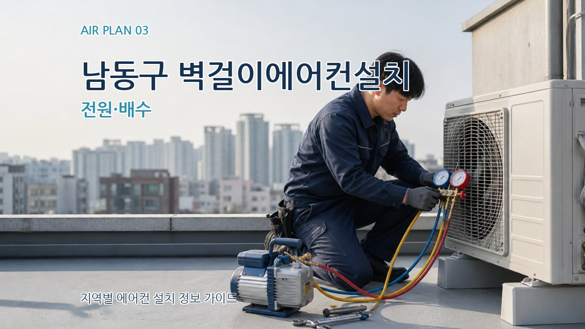 남동구 벽걸이에어컨설치 전원·배수