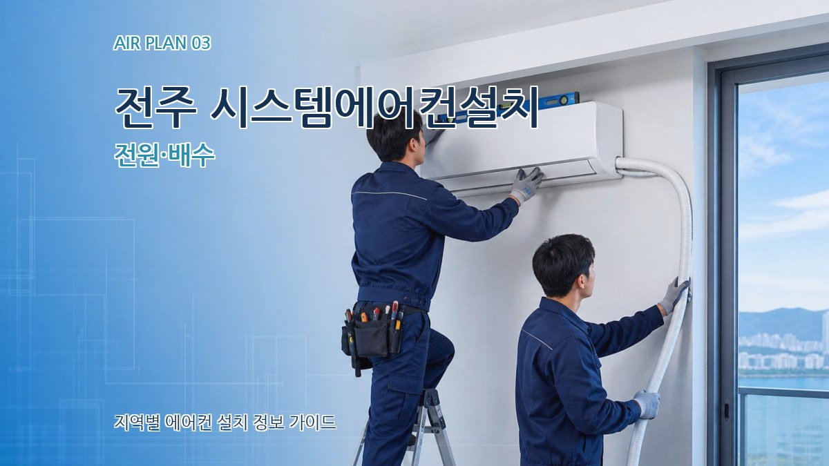 전주 시스템에어컨설치 전원·배수