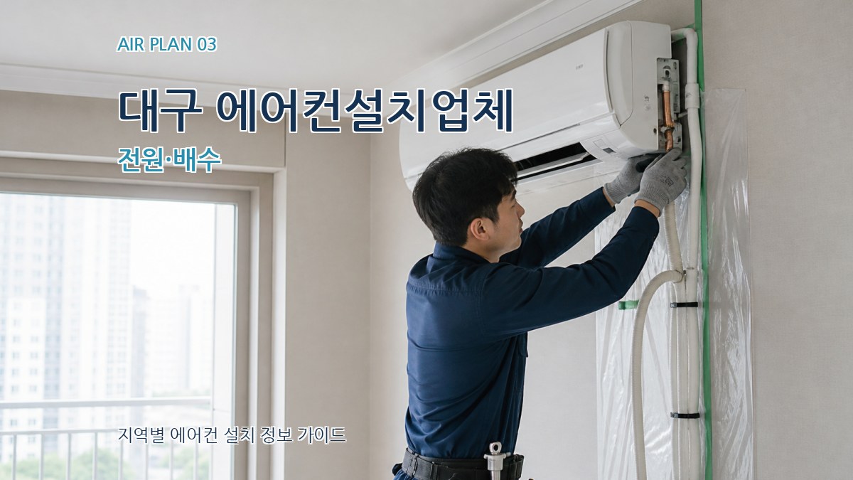 대구 에어컨설치업체 전원·배수