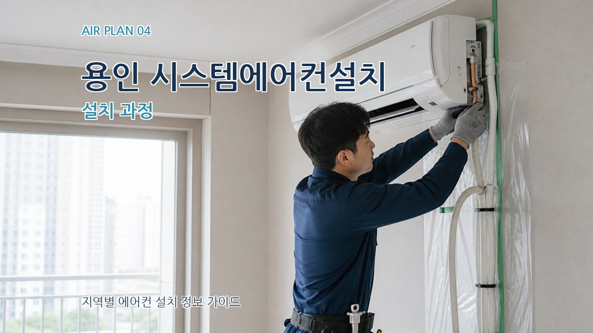 용인 시스템에어컨설치 설치 과정