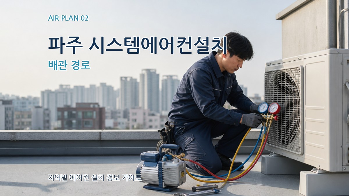 파주 시스템에어컨설치 배관 경로