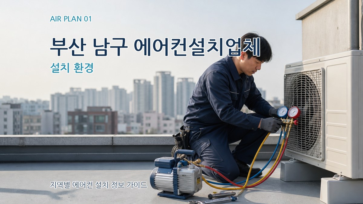 부산 남구 에어컨설치업체 설치 환경