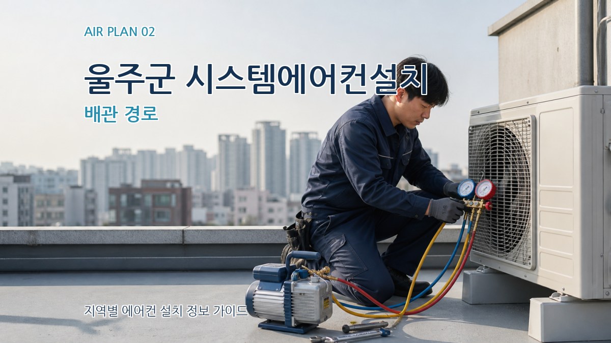 울주군 시스템에어컨설치 배관 경로