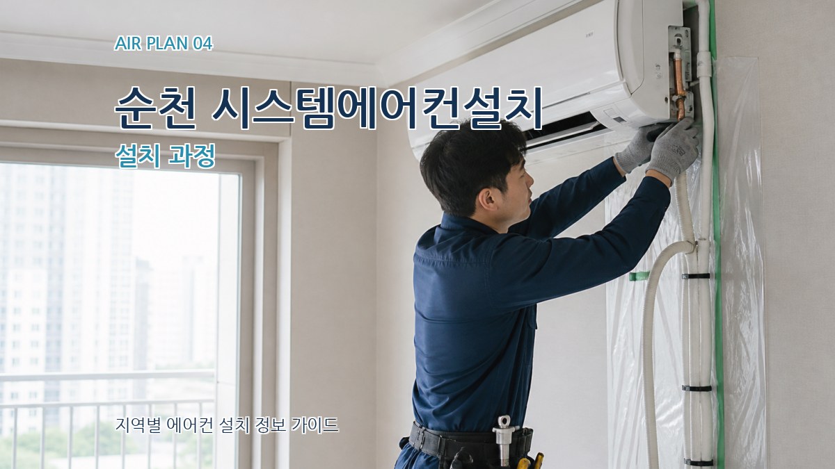 순천 시스템에어컨설치 설치 과정