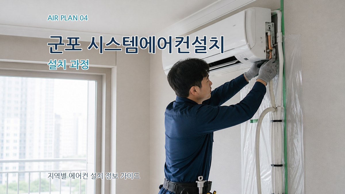 군포 시스템에어컨설치 설치 과정