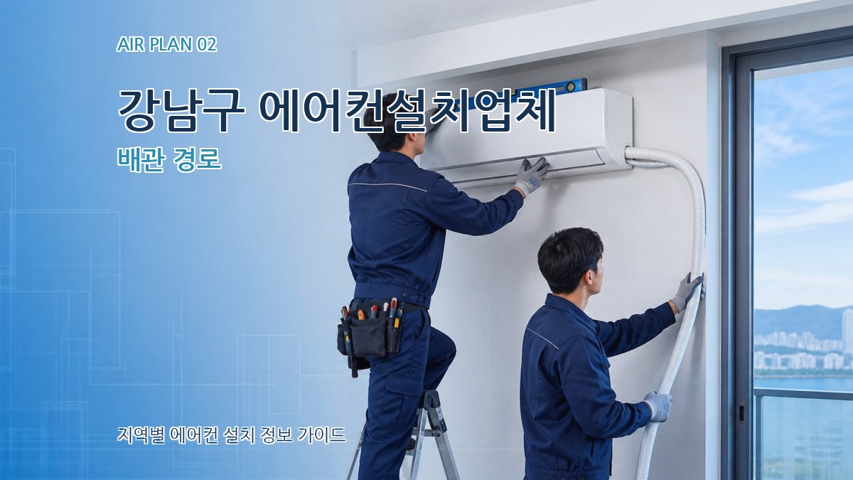 강남구 에어컨설치업체 배관 경로