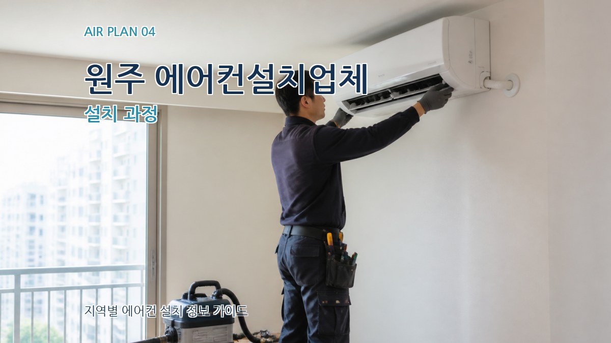 원주 에어컨설치업체 설치 과정
