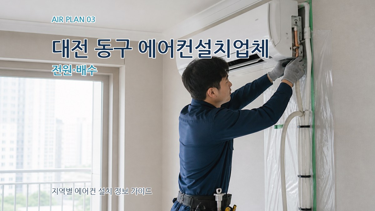 대전 동구 에어컨설치업체 전원·배수