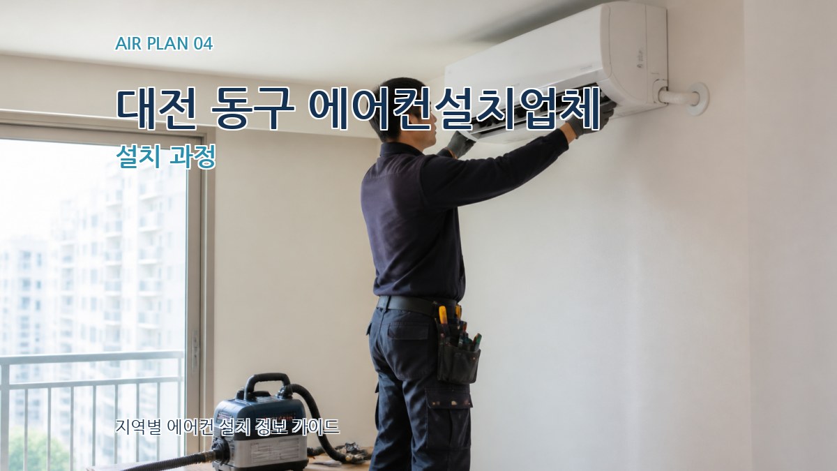 대전 동구 에어컨설치업체 설치 과정