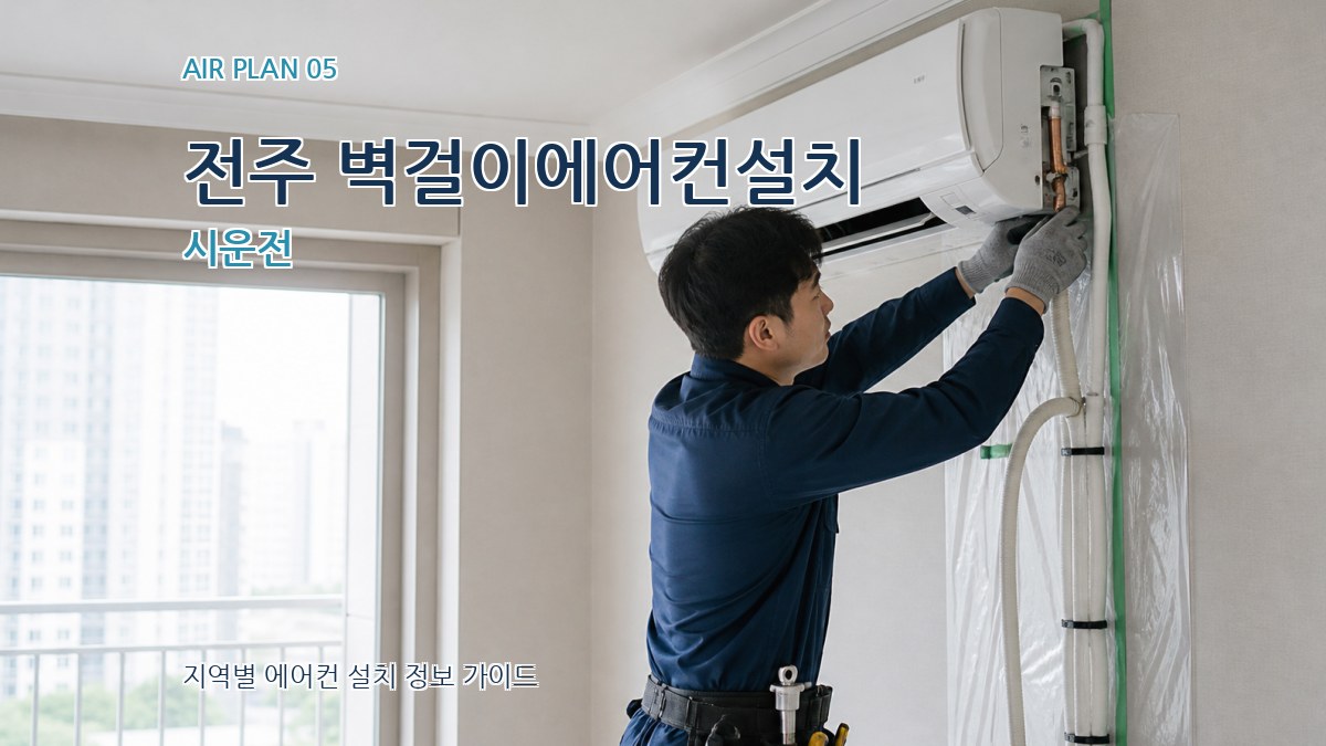 전주 벽걸이에어컨설치 시운전