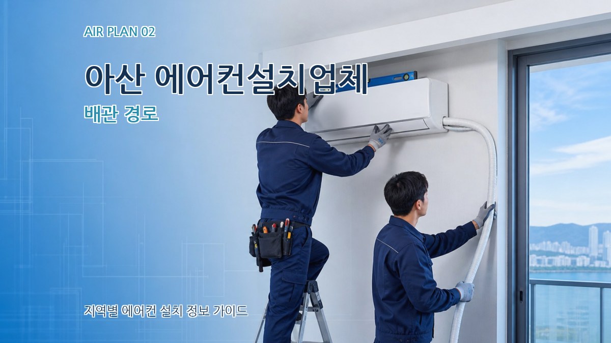 아산 에어컨설치업체 배관 경로