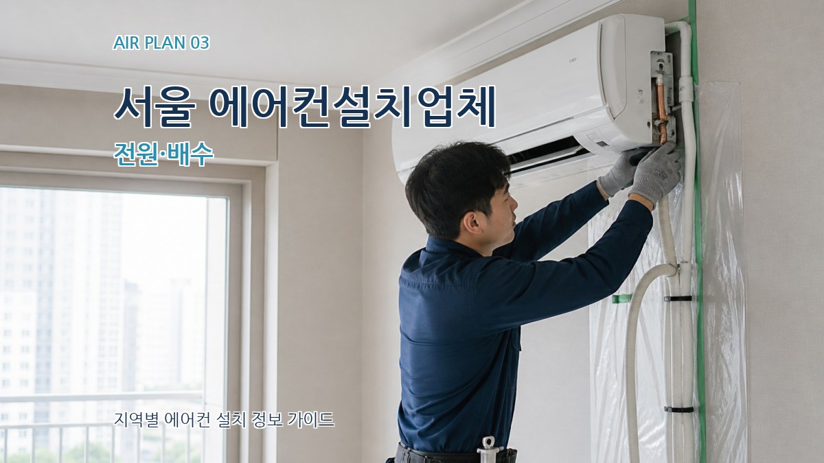 서울 에어컨설치업체 전원·배수