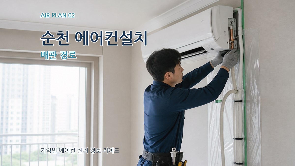 순천 에어컨설치 배관 경로