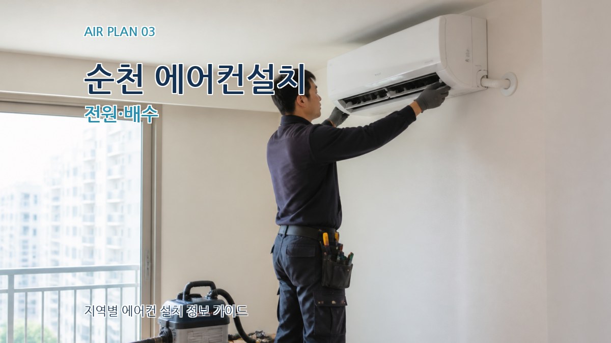 순천 에어컨설치 전원·배수