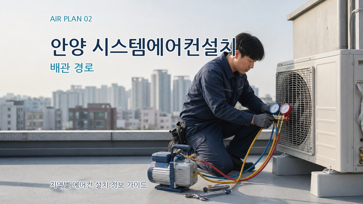 안양 시스템에어컨설치 배관 경로