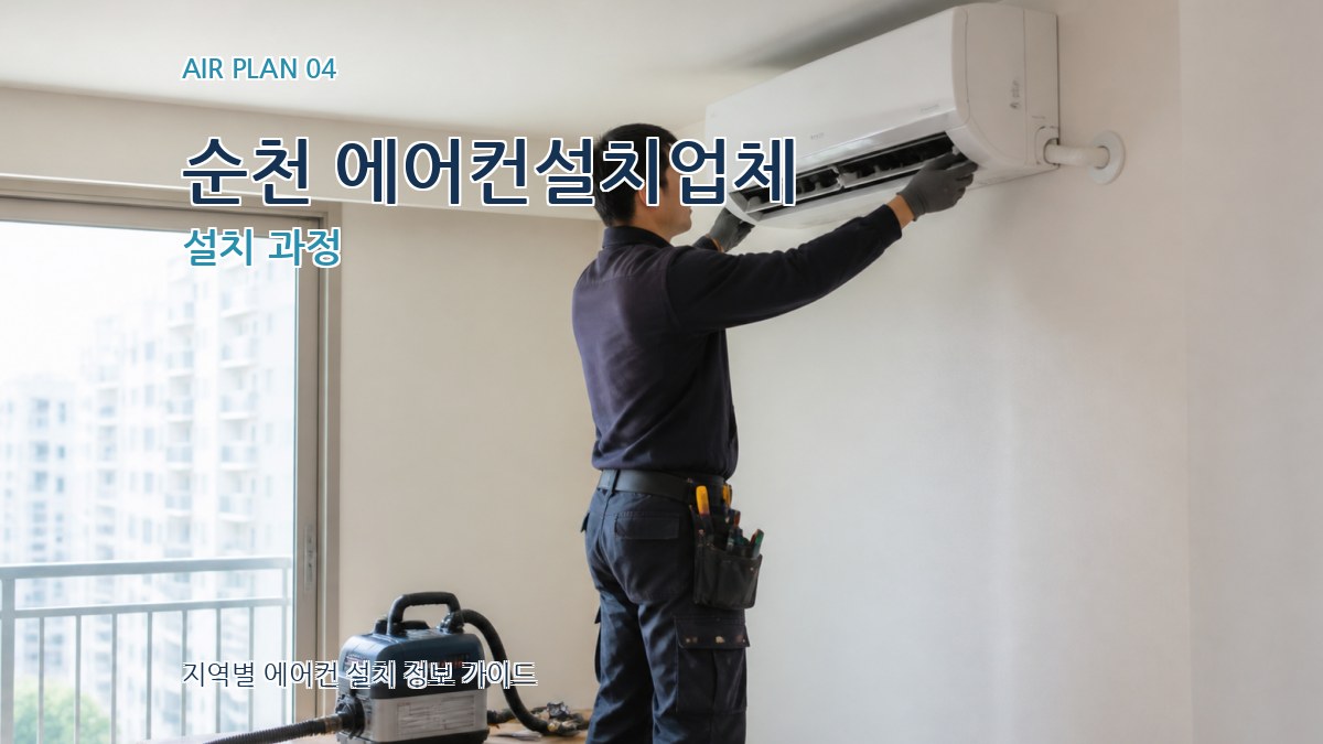순천 에어컨설치업체 설치 과정