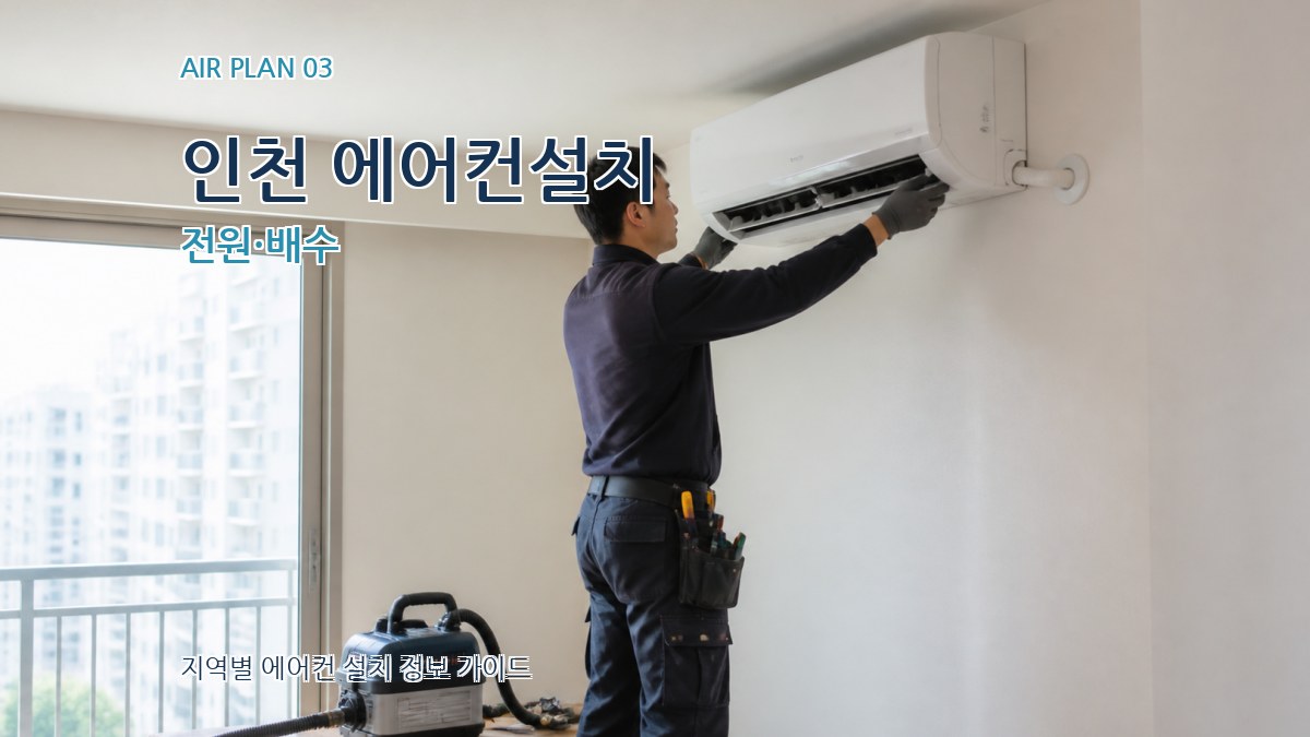 인천 에어컨설치 전원·배수