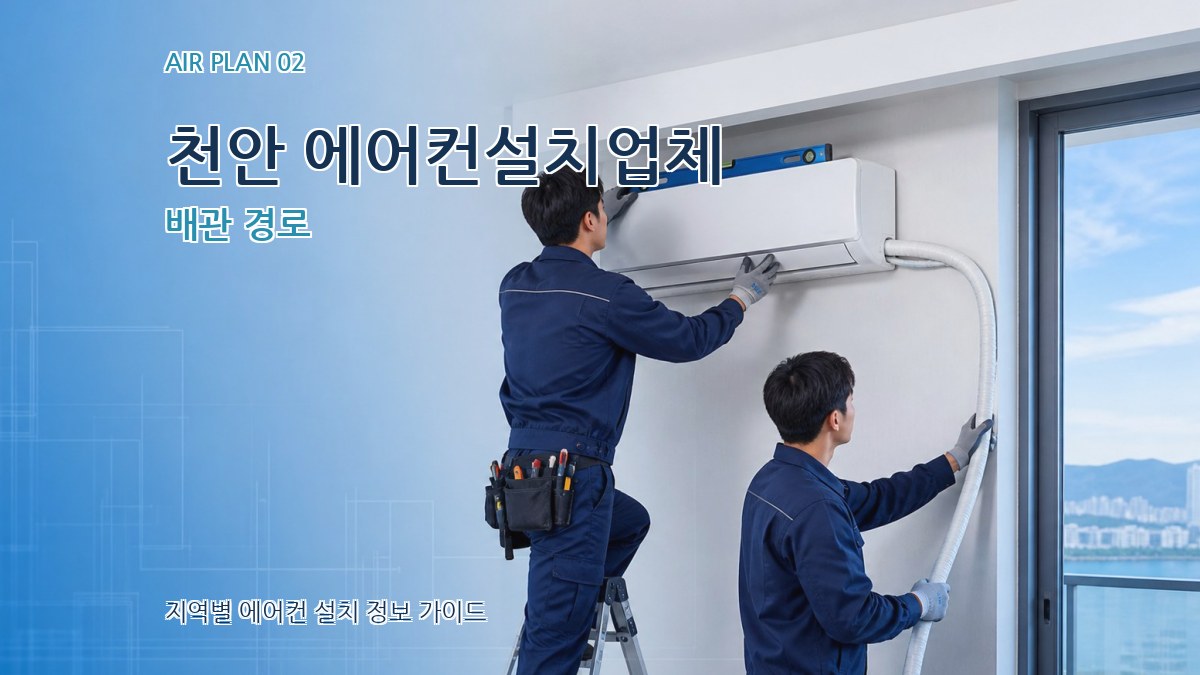 천안 에어컨설치업체 배관 경로