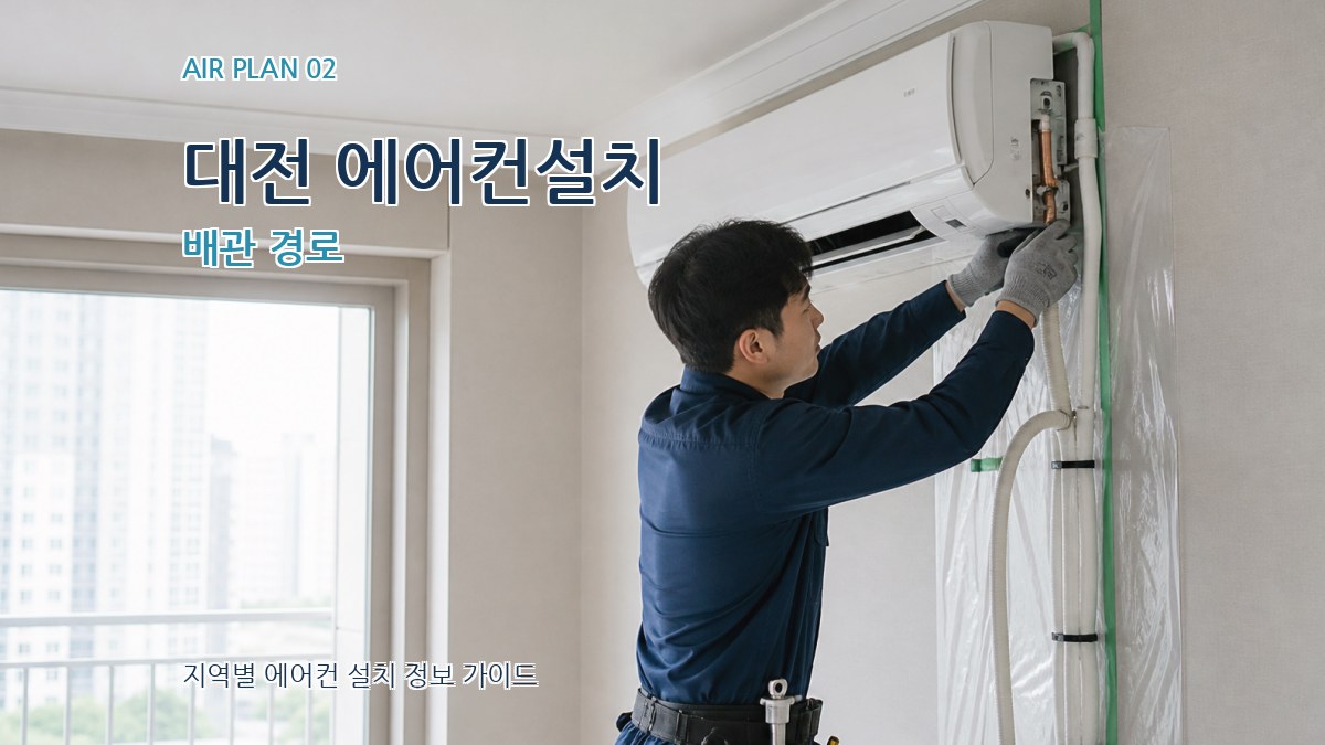 대전 에어컨설치 배관 경로