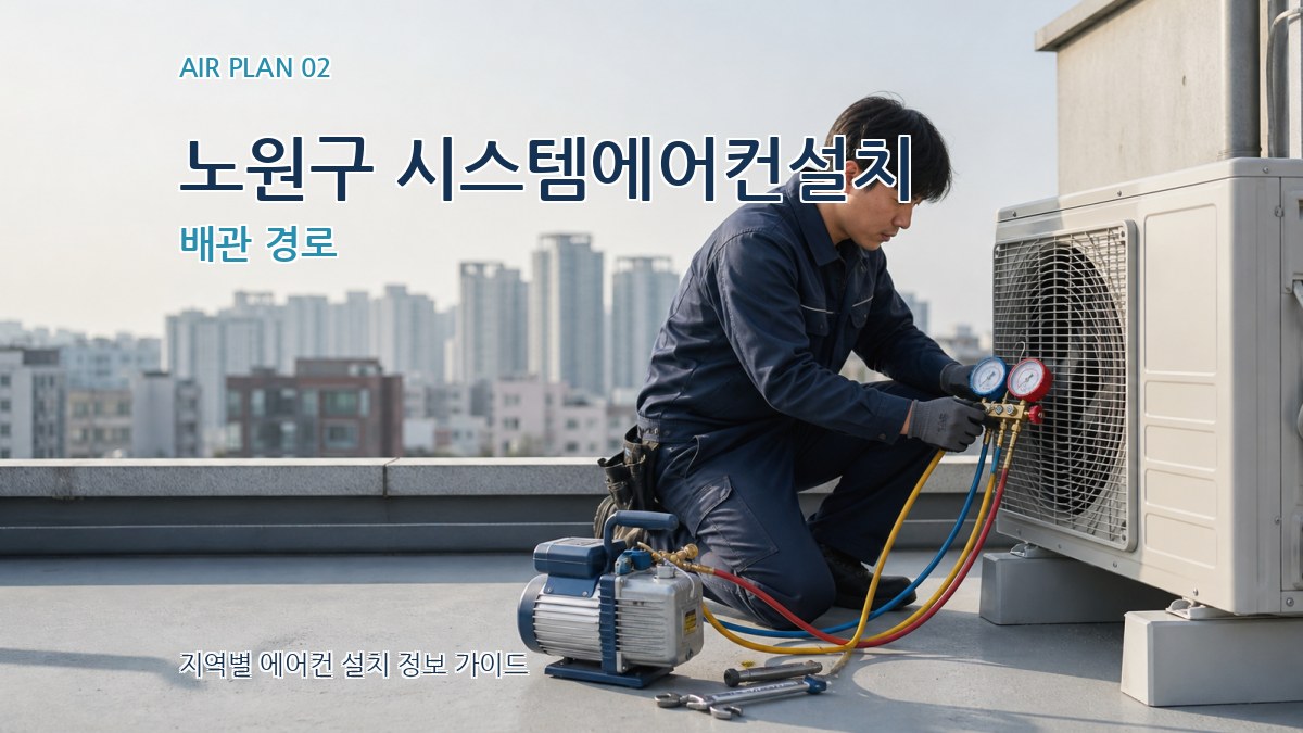 노원구 시스템에어컨설치 배관 경로