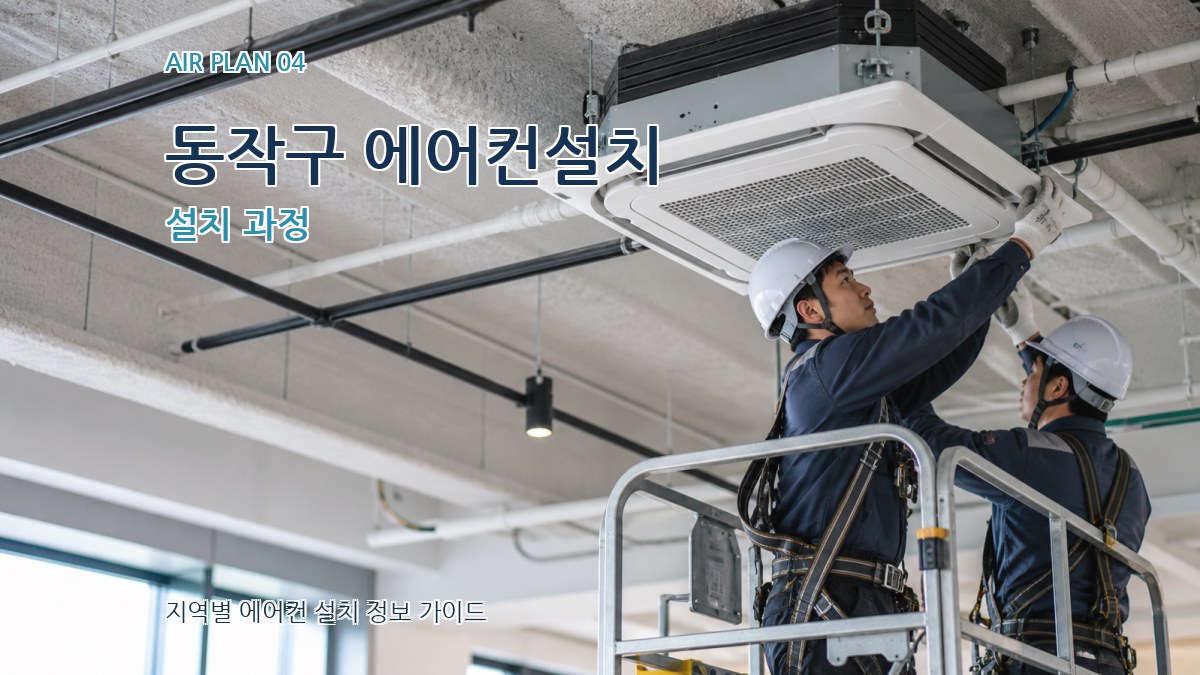 동작구 에어컨설치 설치 과정