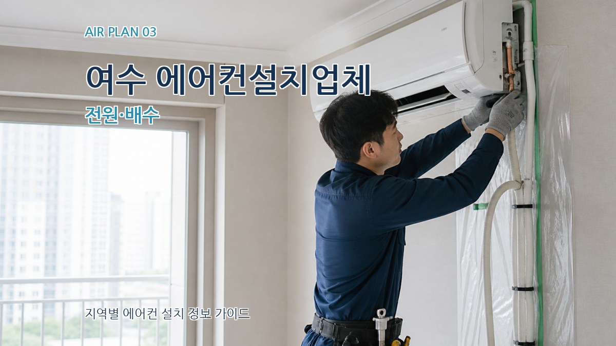 여수 에어컨설치업체 전원·배수