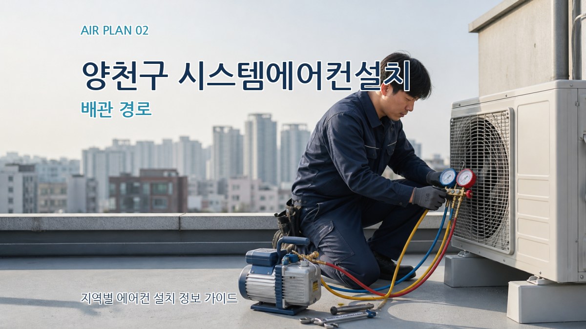 양천구 시스템에어컨설치 배관 경로