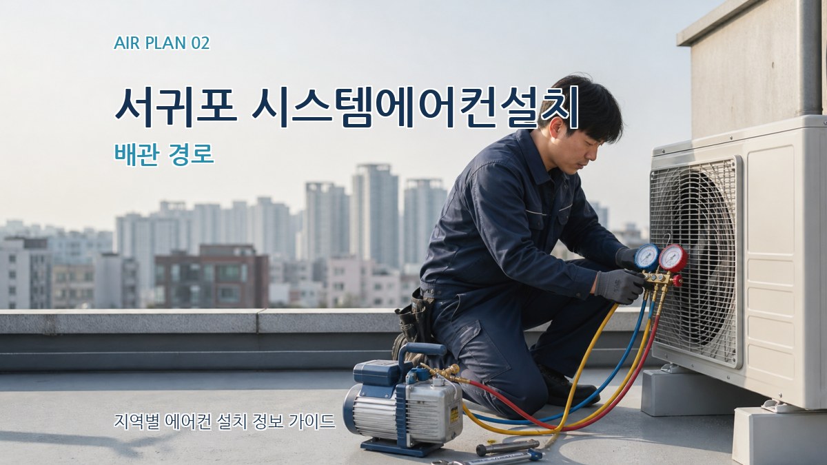서귀포 시스템에어컨설치 배관 경로