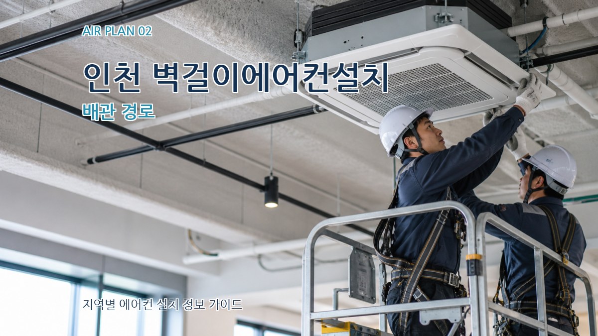 인천 벽걸이에어컨설치 배관 경로