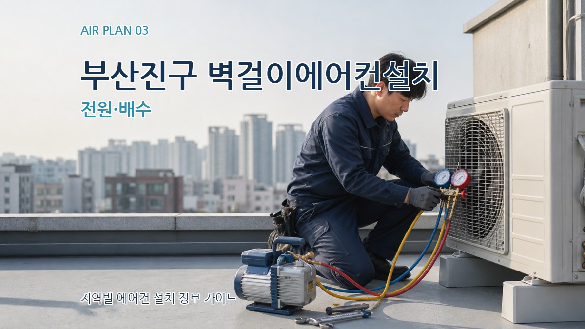 부산진구 벽걸이에어컨설치 전원·배수