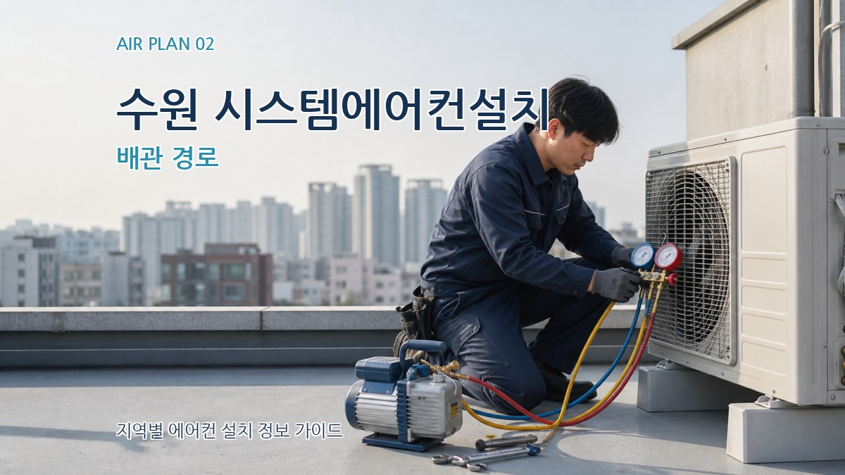 수원 시스템에어컨설치 배관 경로