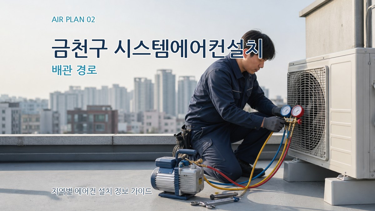금천구 시스템에어컨설치 배관 경로