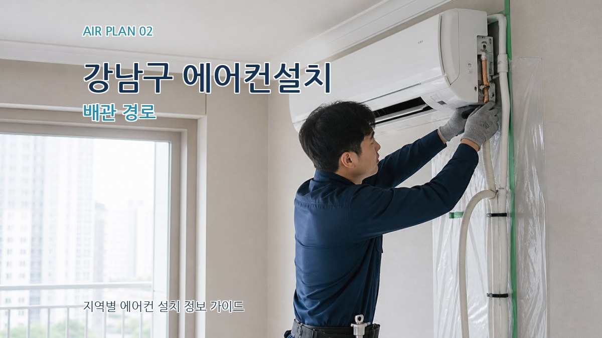 강남구 에어컨설치 배관 경로