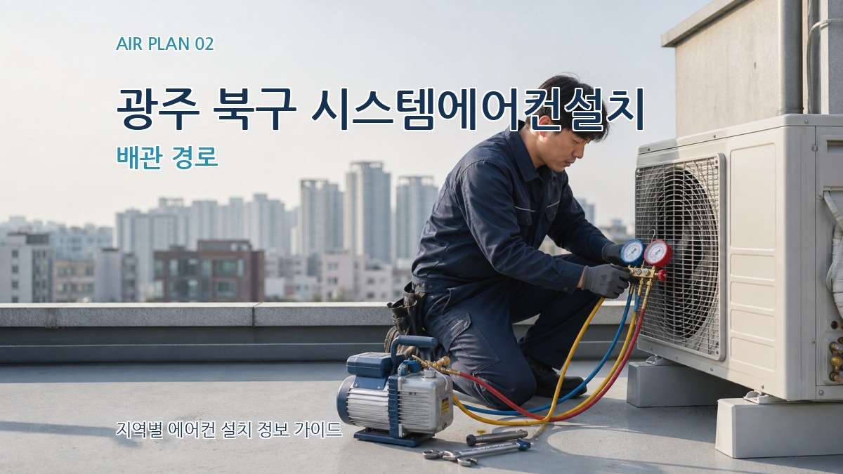 광주 북구 시스템에어컨설치 배관 경로