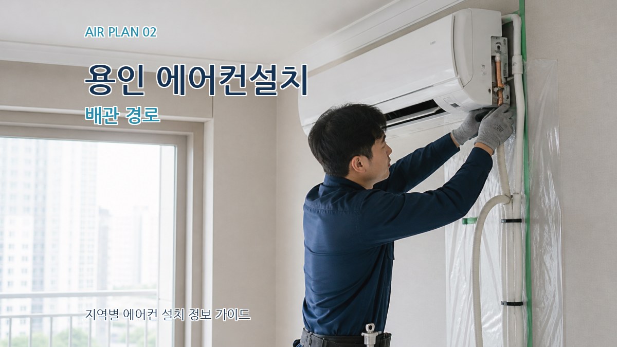 용인 에어컨설치 배관 경로